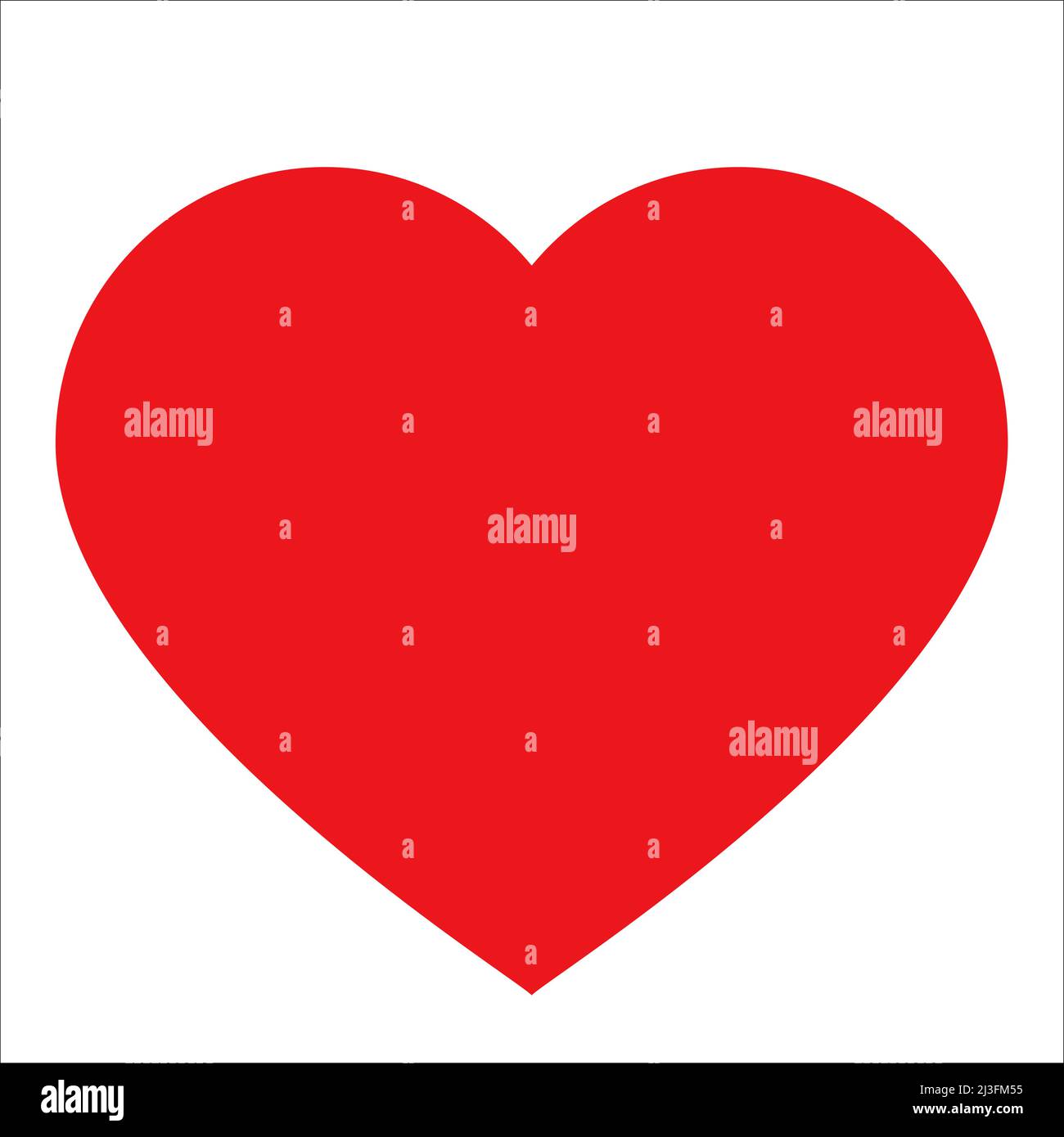 Heart, Symbol of Love and Valentine's Day. Vector red heart shape icon ...