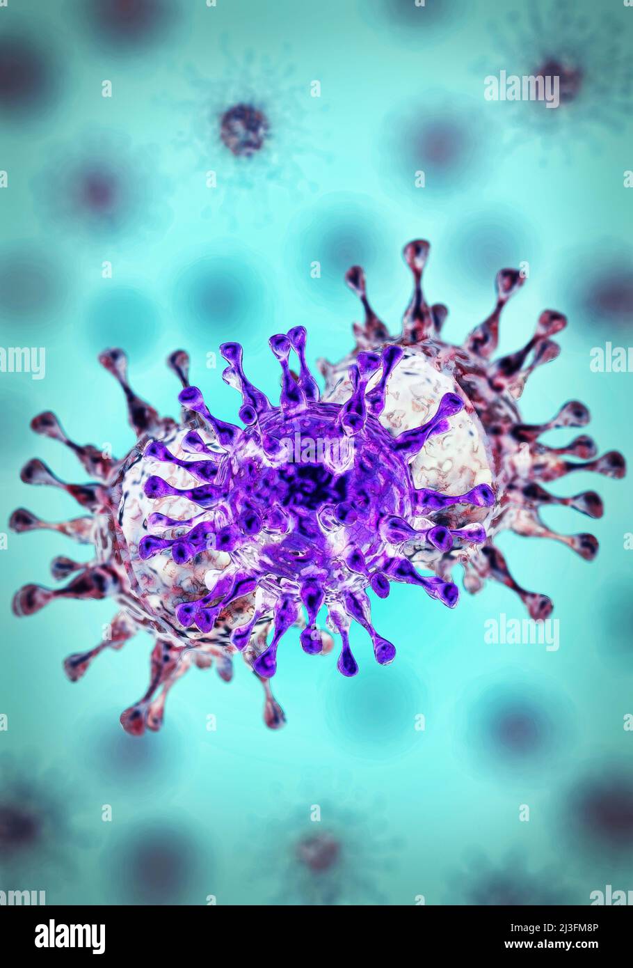 Symbolic image: Coronavirus mutation in portrait format Stock Photo