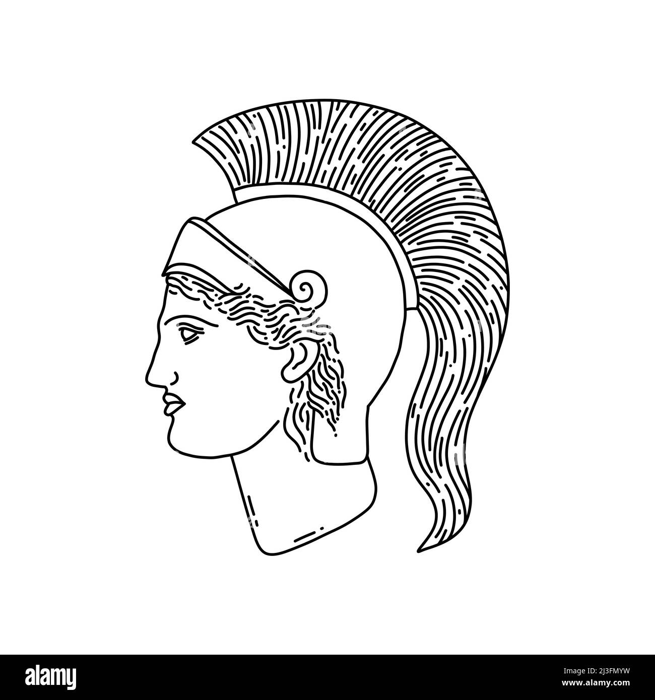 Greek god Ares Stock Vector