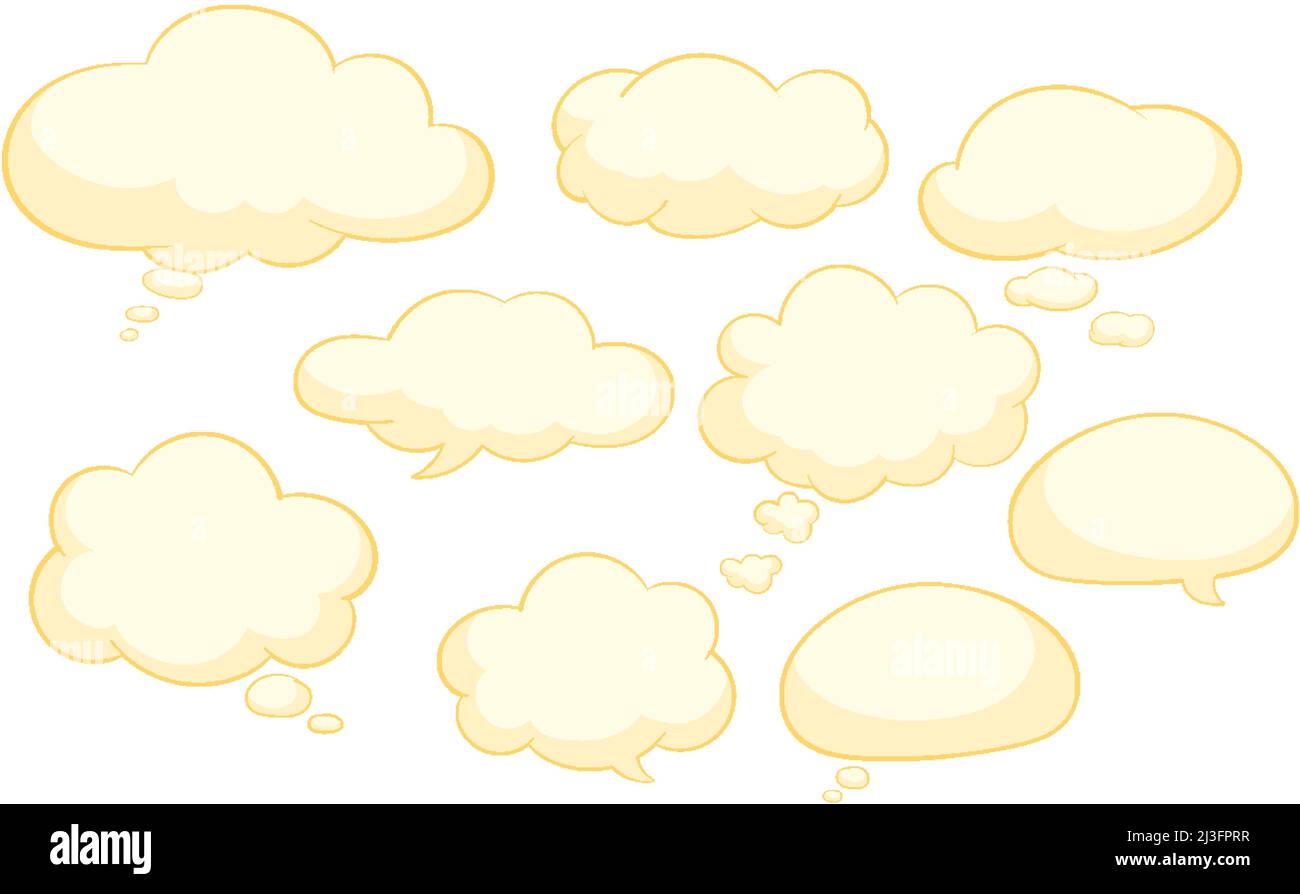 Speech bubble templates on white background illustration Stock Vector ...