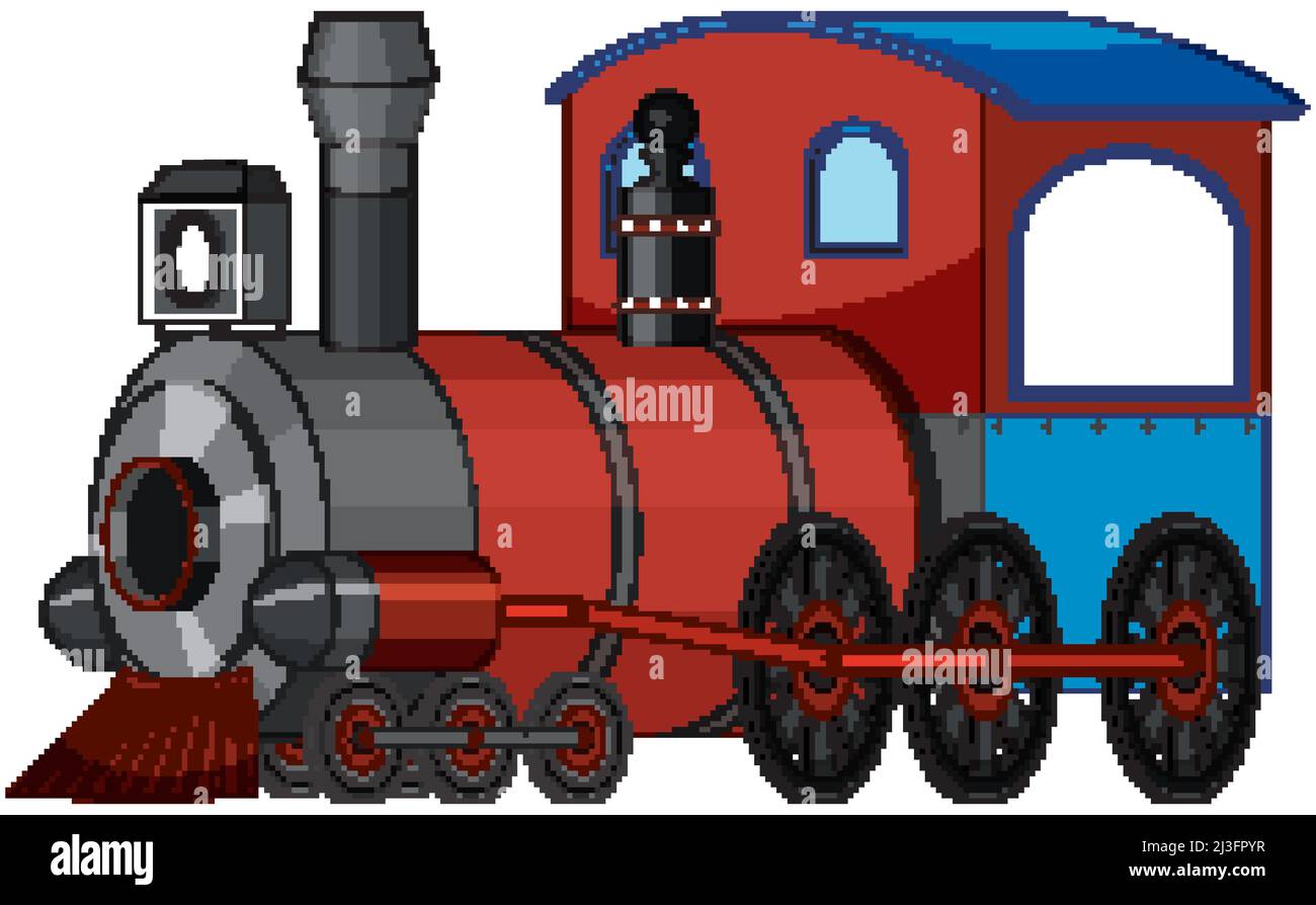 Steam locomotive train vintage style illustration Stock Vector Image ...