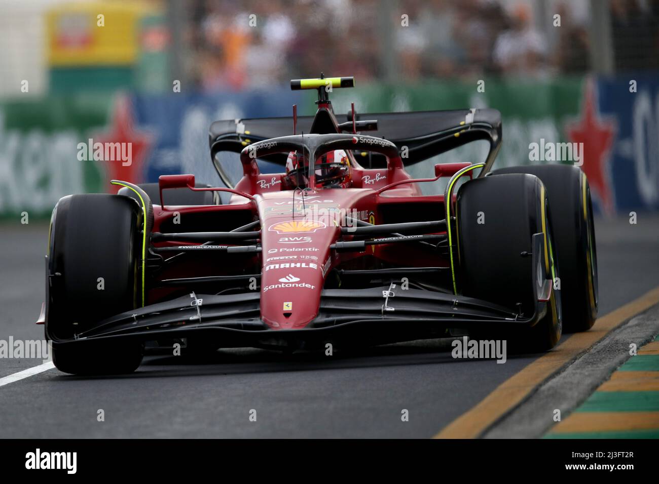 Melbourne, Australia. 08th Apr, 2022. Carlos Sainz Jr (ESP) Ferrari F1-75. Australian Grand Prix, Friday 8th April 2022