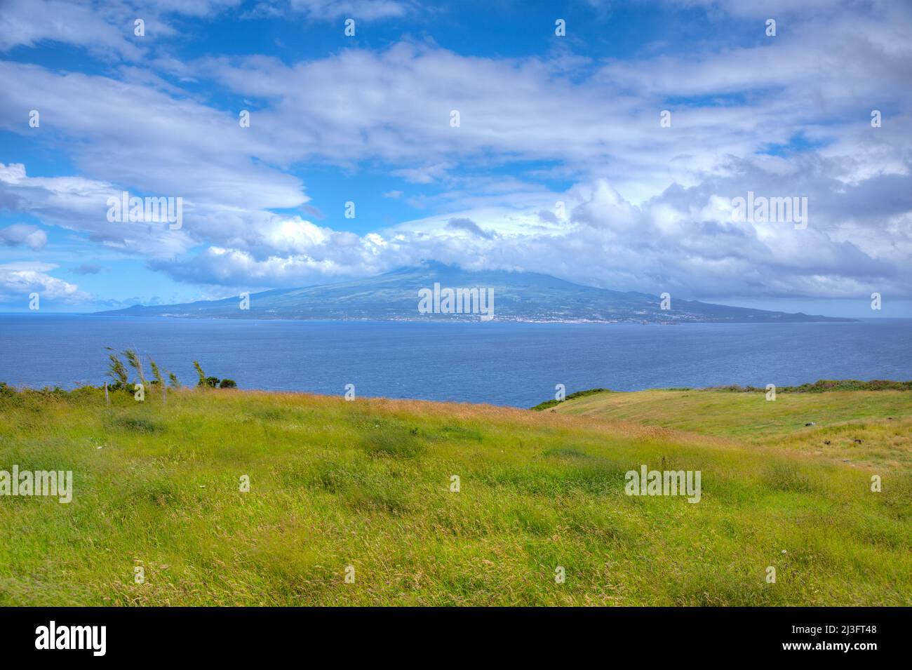 Pico island viewed from Faial, Azores, Portugal Stock Photo Alamy