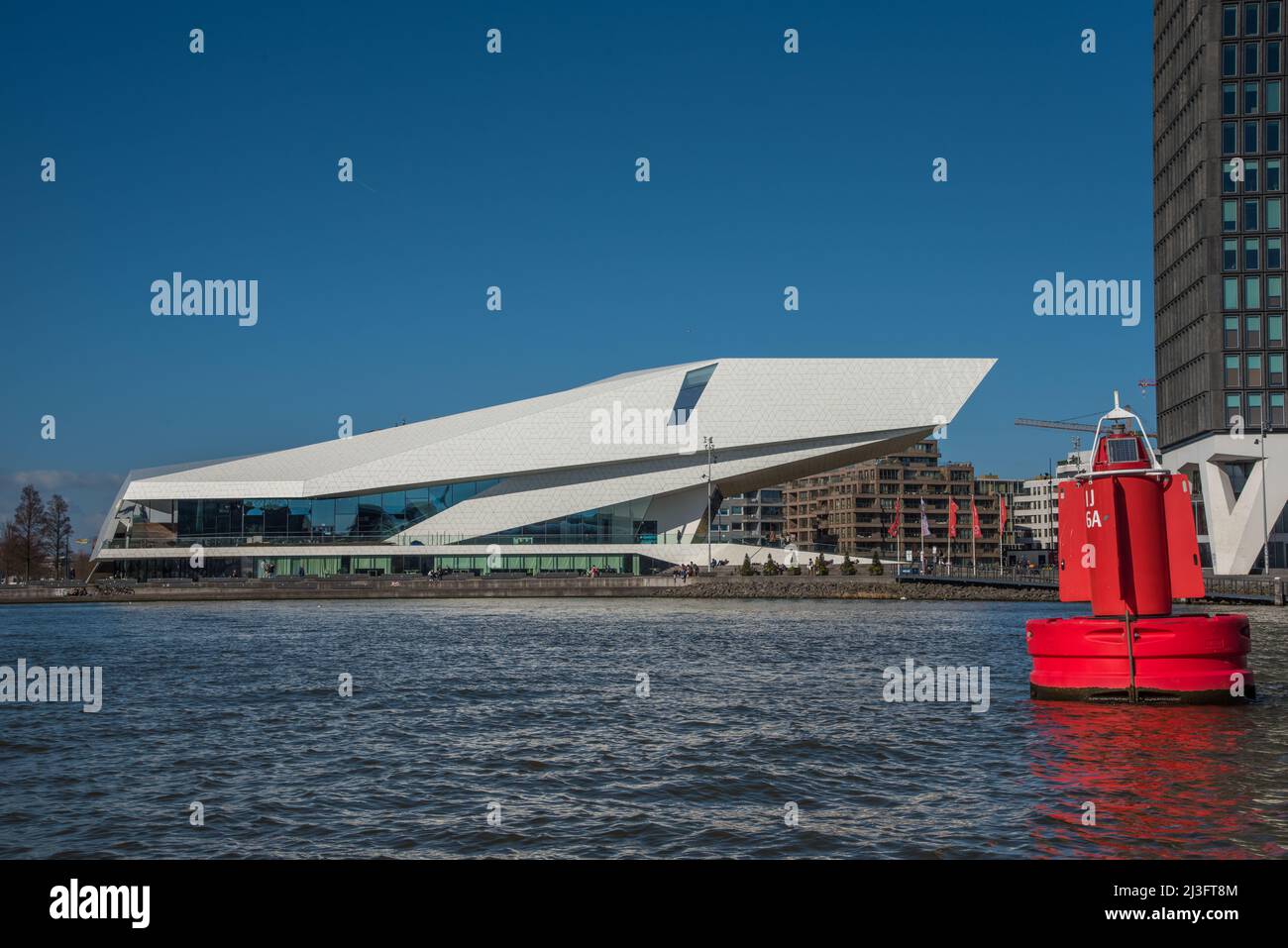 Amsterdam, Netherlands, April 2022. The Eye Filmmuseum on the Amstel in Amsterdam. High quality photo Stock Photo