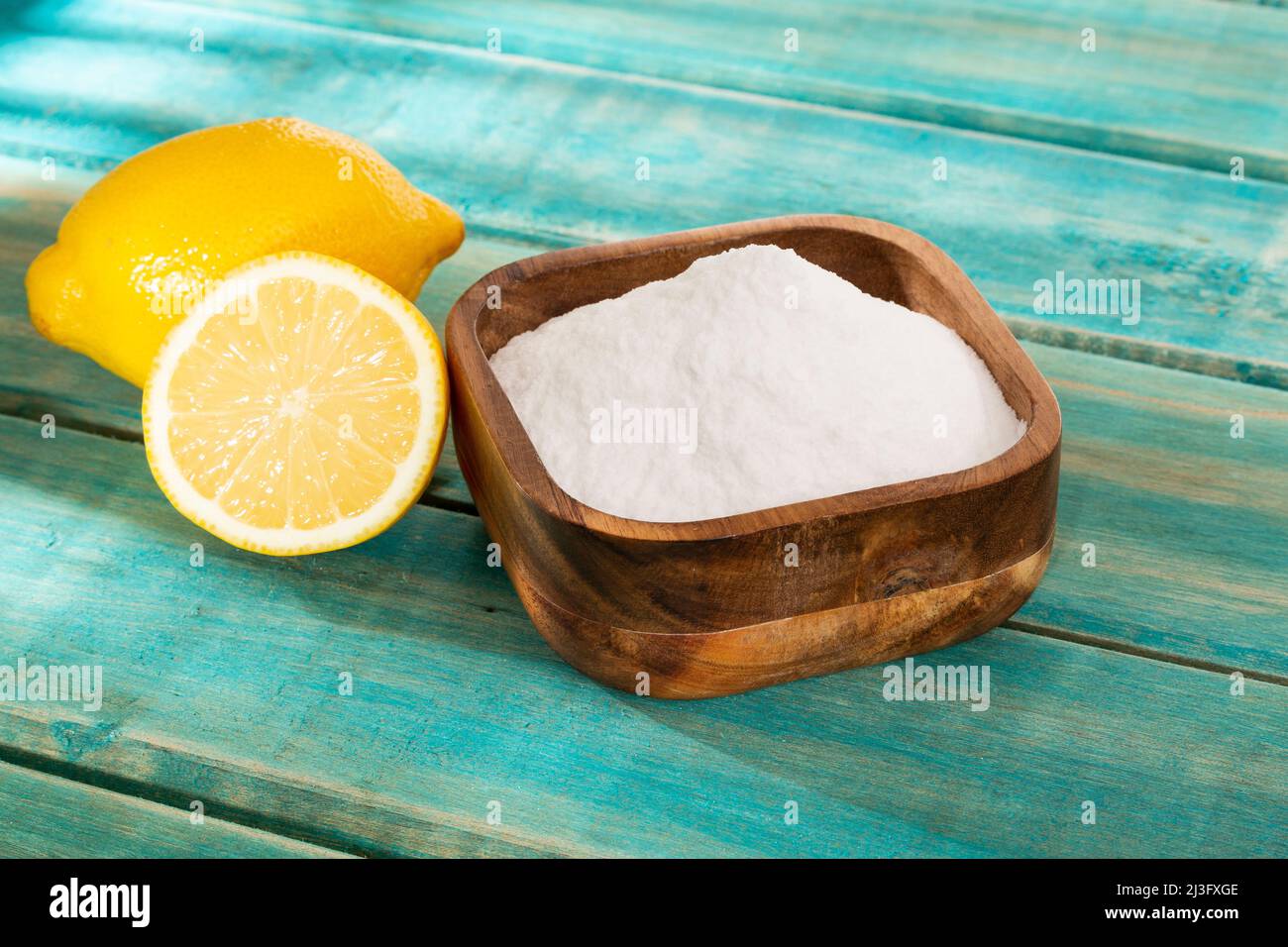 Baking Soda In Powder with Meyer Lemon Stock Photo Alamy