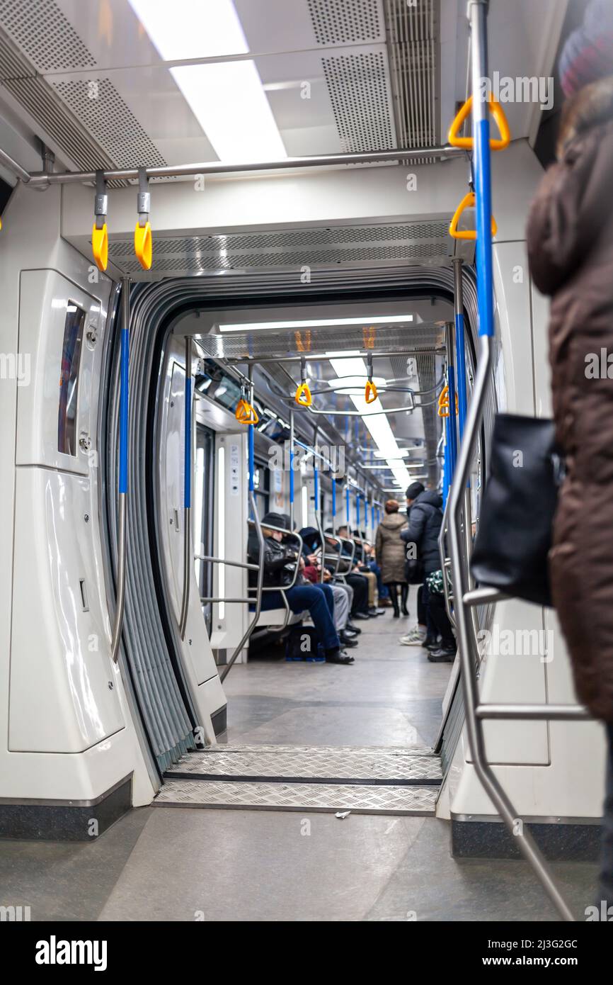 Hand Rails Subway Hands man on train railing hi-res stock photography and images - Alamy