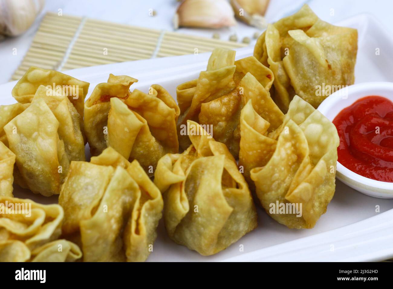 Siomay Goreng or Fried dumpling, Indonesian popular street food, made