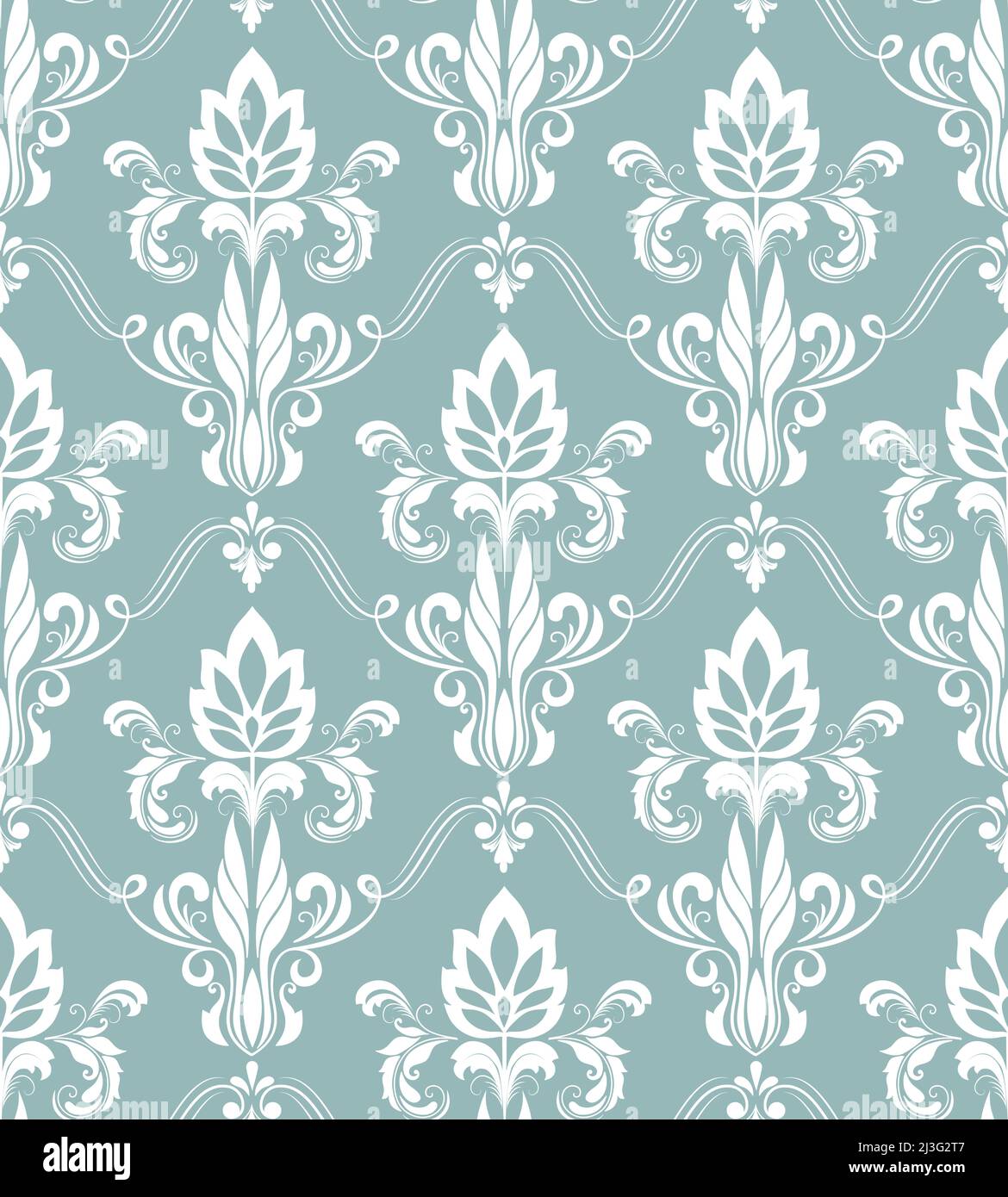 Damask seamless pattern element. Vector floral damask ornament vintage ...