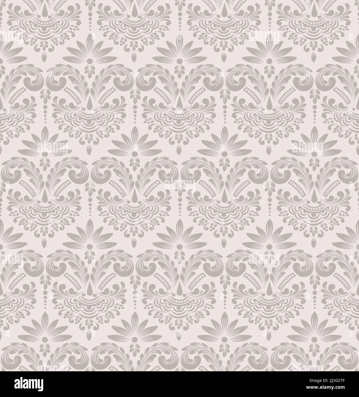 Damask seamless pattern element. Vector floral damask ornament vintage ...
