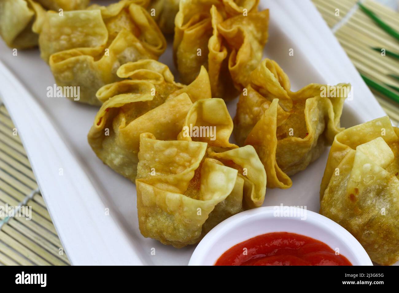 Siomay Goreng or Fried dumpling, Indonesian popular street food, made