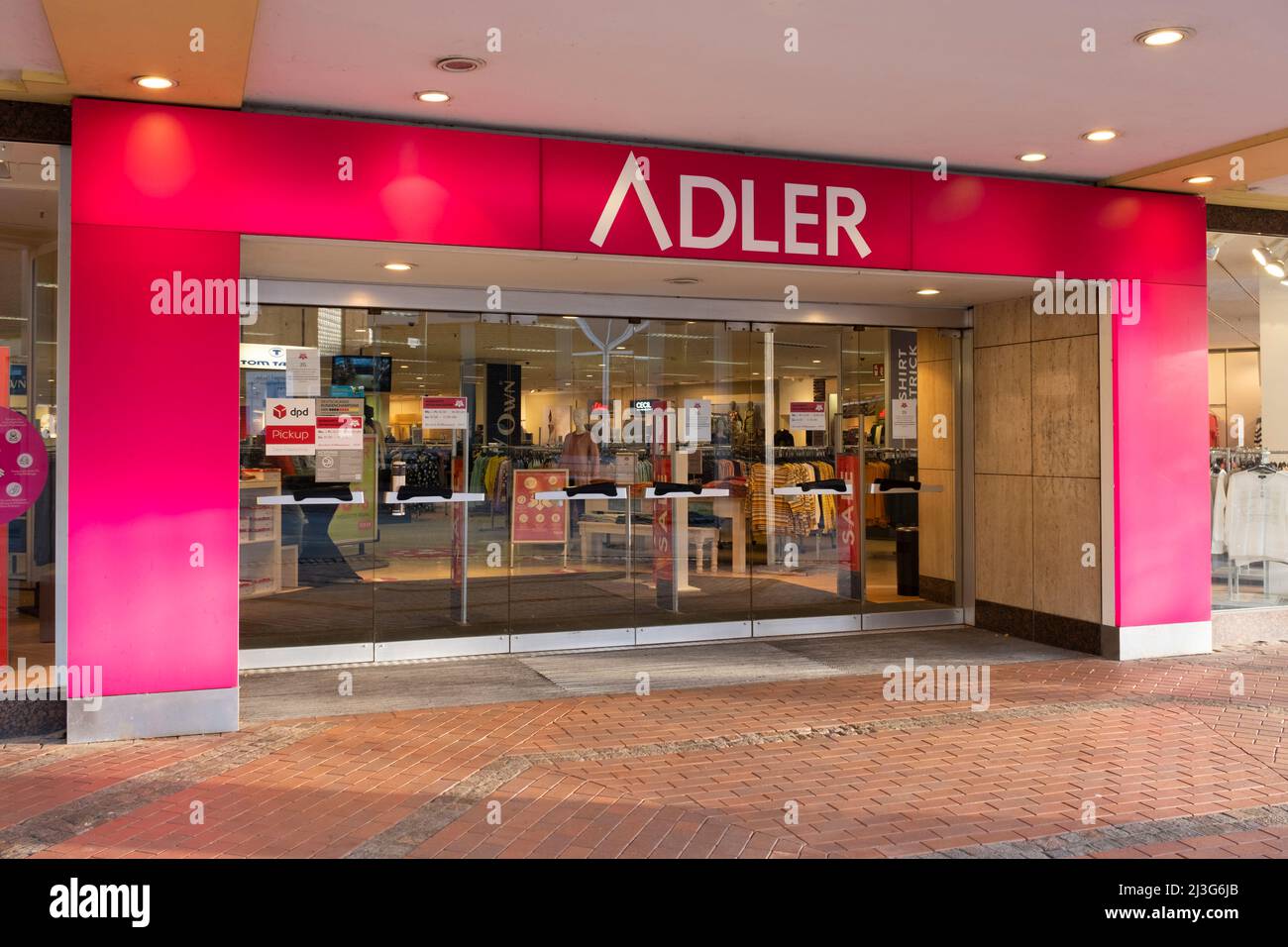 Entry To The Adler Fashion Market Lunen North Rhine Westphalia Germany Stock Photo Alamy