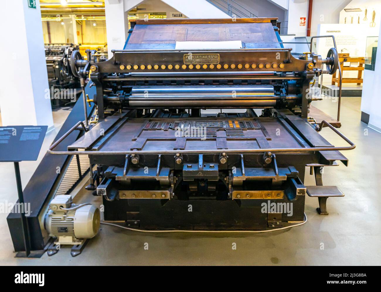 Planeta Fixia Rapid Cylinder Press, 1913 Stock Photo