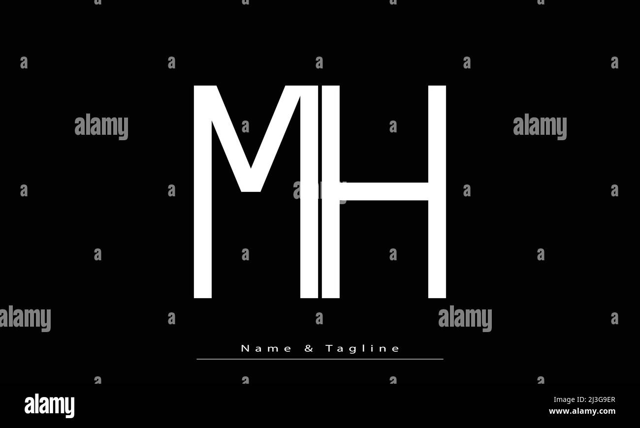 Alphabet letters Initials Monogram logo MH , HM Stock Vector Image