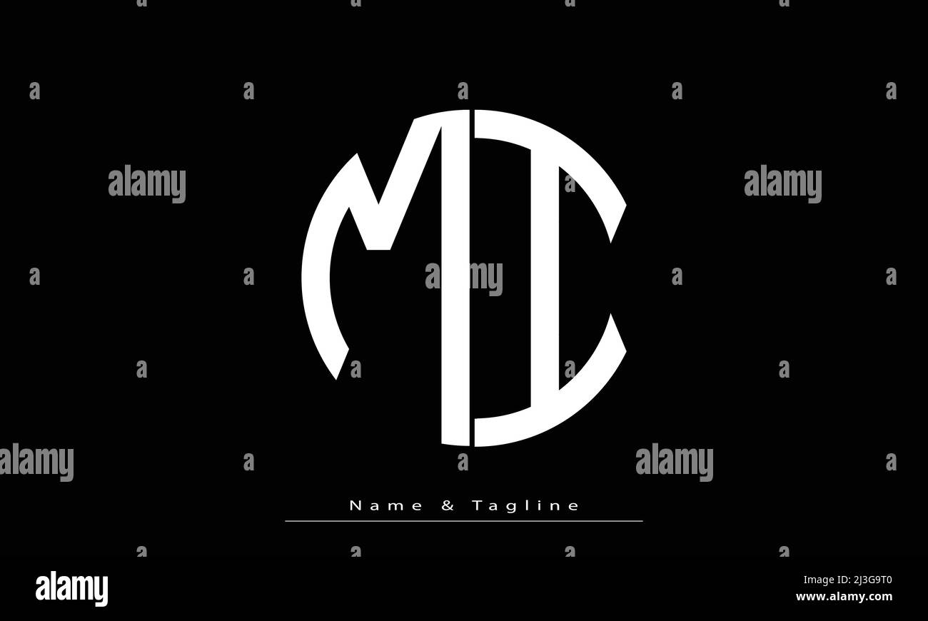 Alphabet letters Initials Monogram logo MI , IM Stock Vector