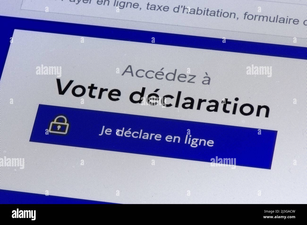 Impots france declaration hires stock photography and images Alamy