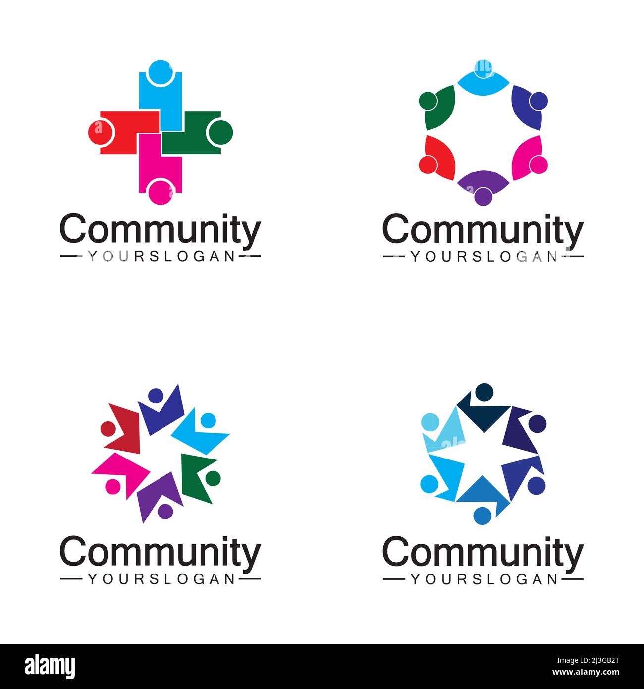 Community Logo Design Template for Teams or Groups.network and social ...