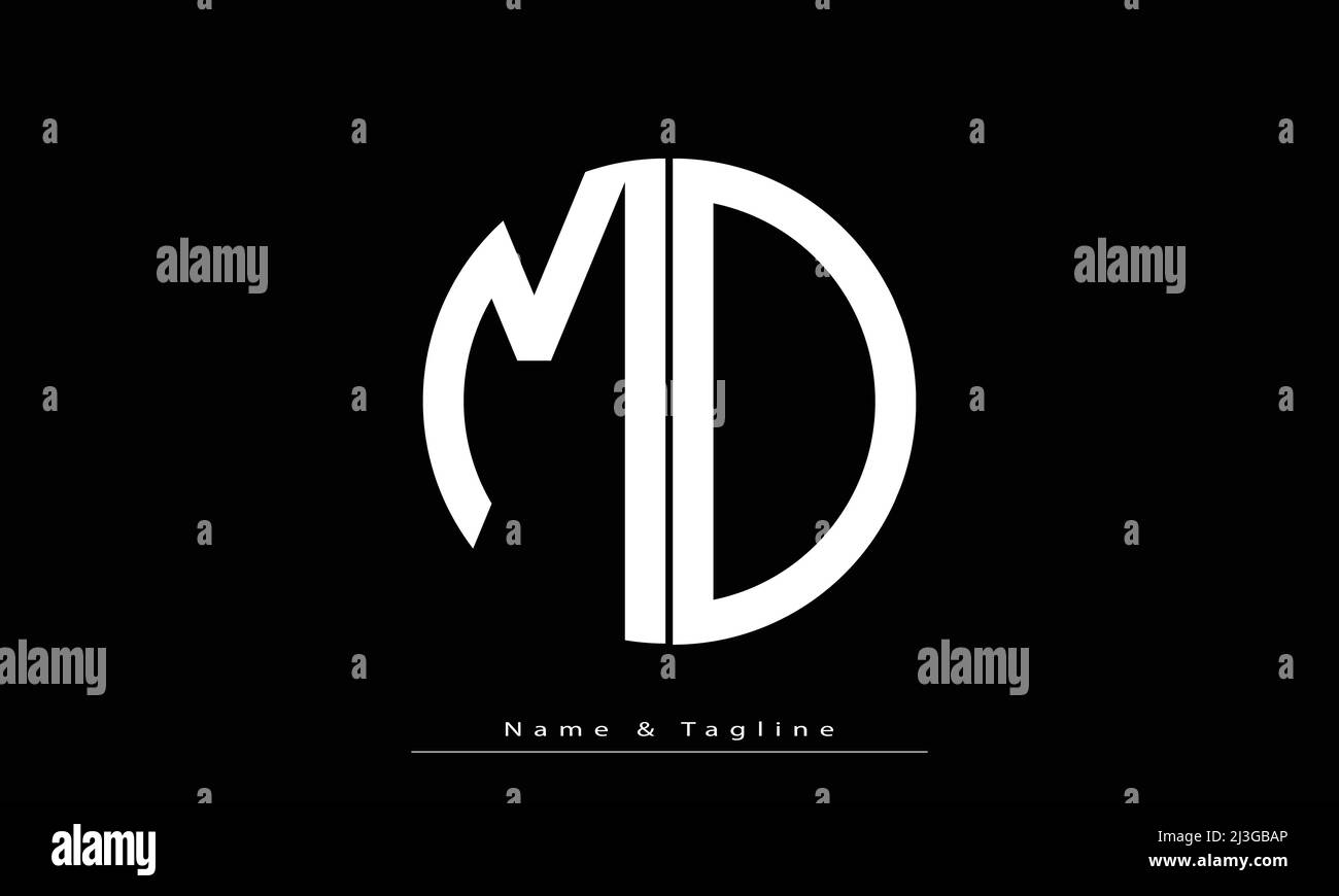Alphabet letters Initials Monogram logo MD , DM Stock Vector Image ...