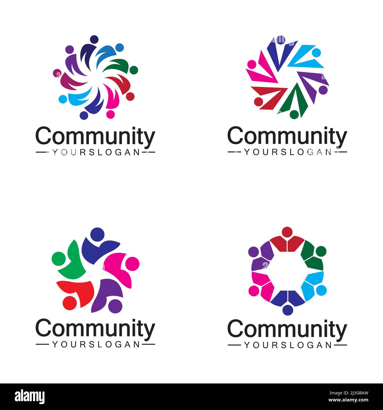Community Logo Design Template for Teams or Groups.network and social ...