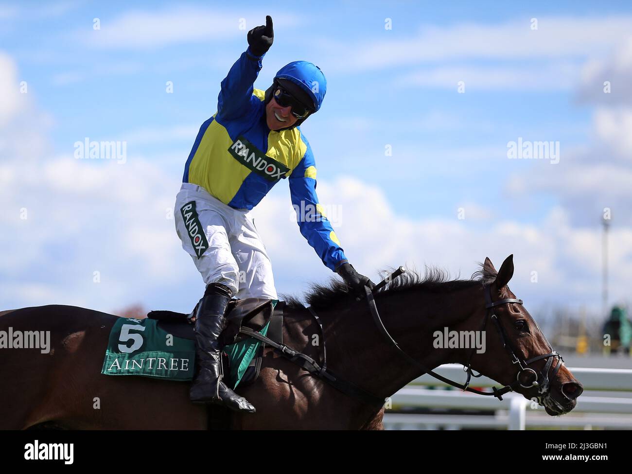 Langer Dan ridden by Harry Skelton wins the 20 Years Together, Alder Hey &  Aintree Handicap Hurdle during Ladies Day of the Randox Health Grand  National Festival 2022 at Aintree Racecourse, Liverpool.
