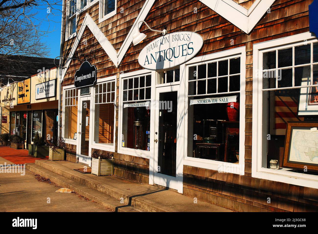 Downtown East Hampton Stock Photo Alamy
