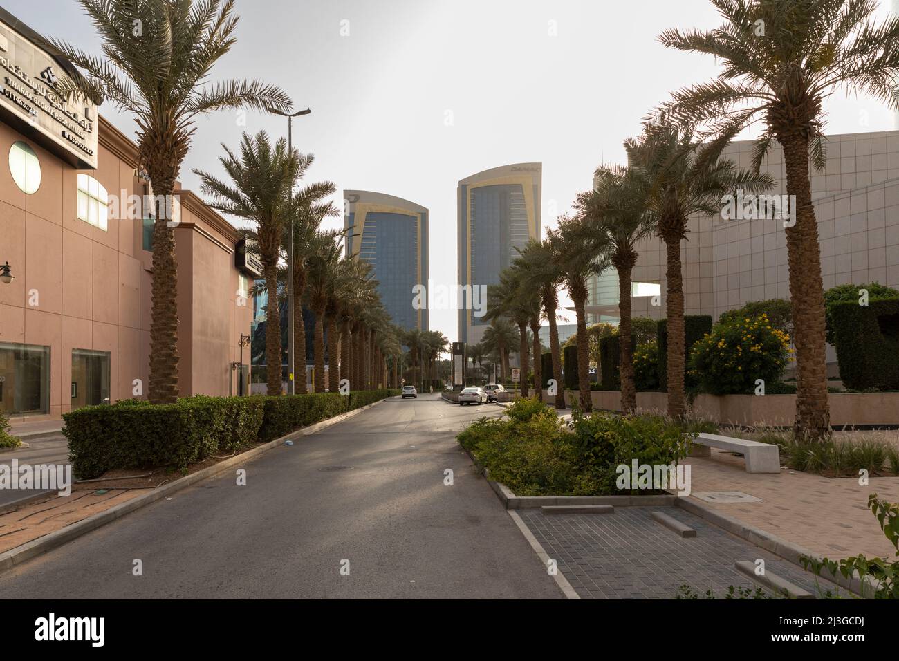 Riyadh, Saudi Arabia, 1st April 2022: street picture of Riyadh, Olaya street Stock Photo
