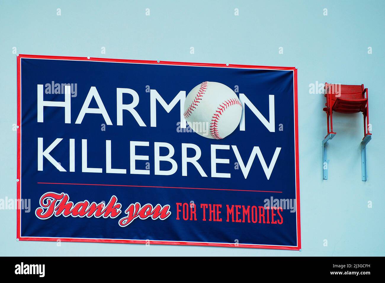 Seat Marking Harmon Killebrew's last Home Run remains at the Mall of American in Minnesota Stock Photo