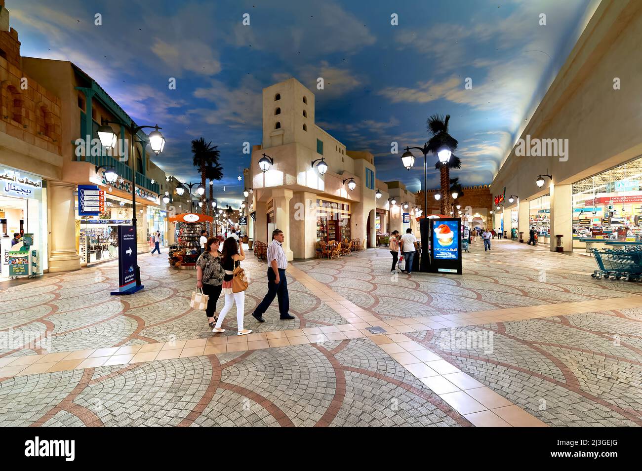 Dubai. UAE. IBN Battuta, the world’s largest themed shopping mall. Stock Photo