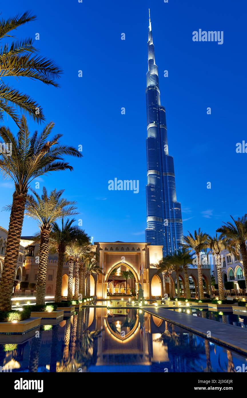 Dubai. UAE. Burj Khalifa Stock Photo