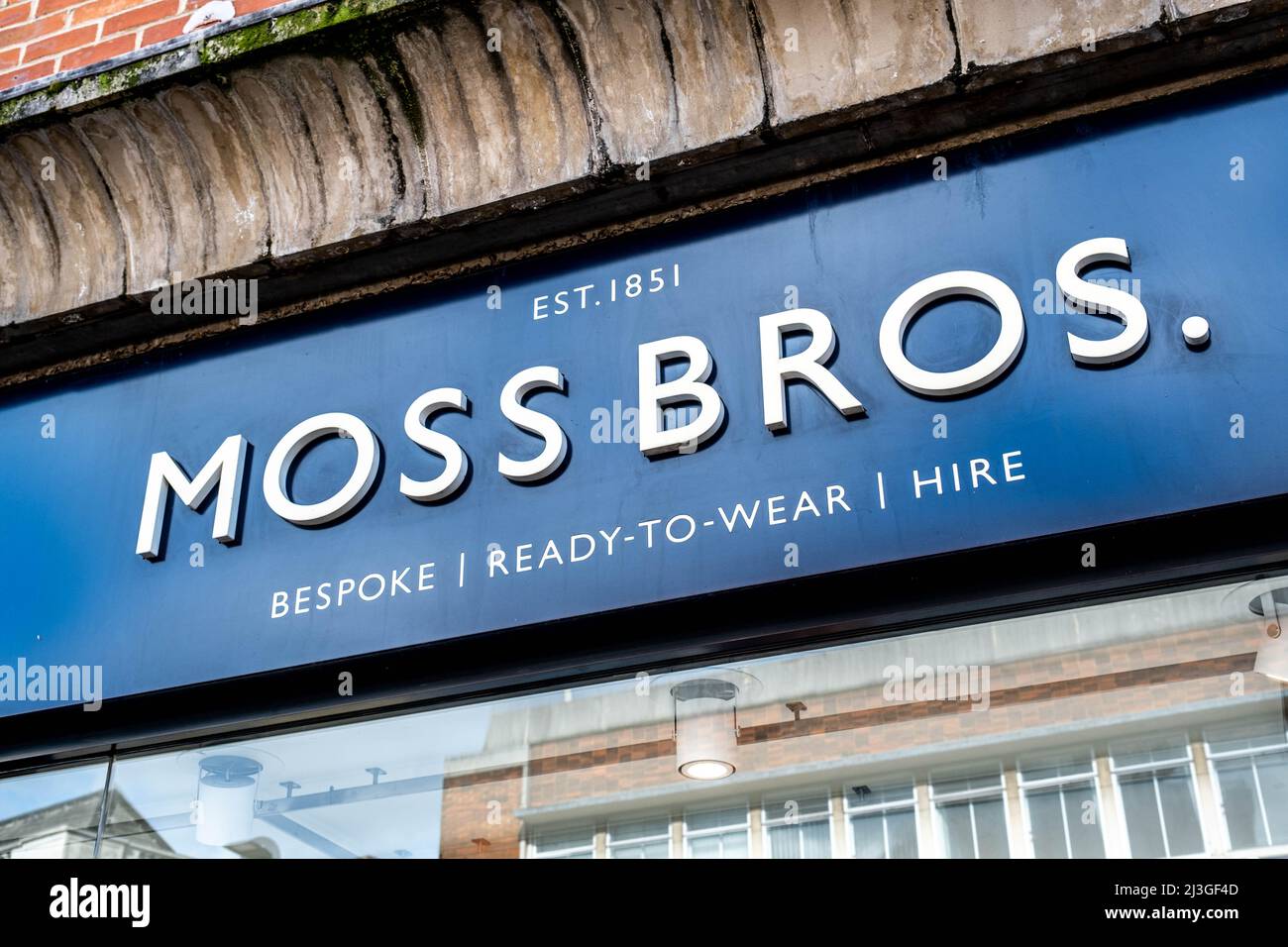Kingston Upon Thames London UK, April 07 2022, Moss Bros Traditional