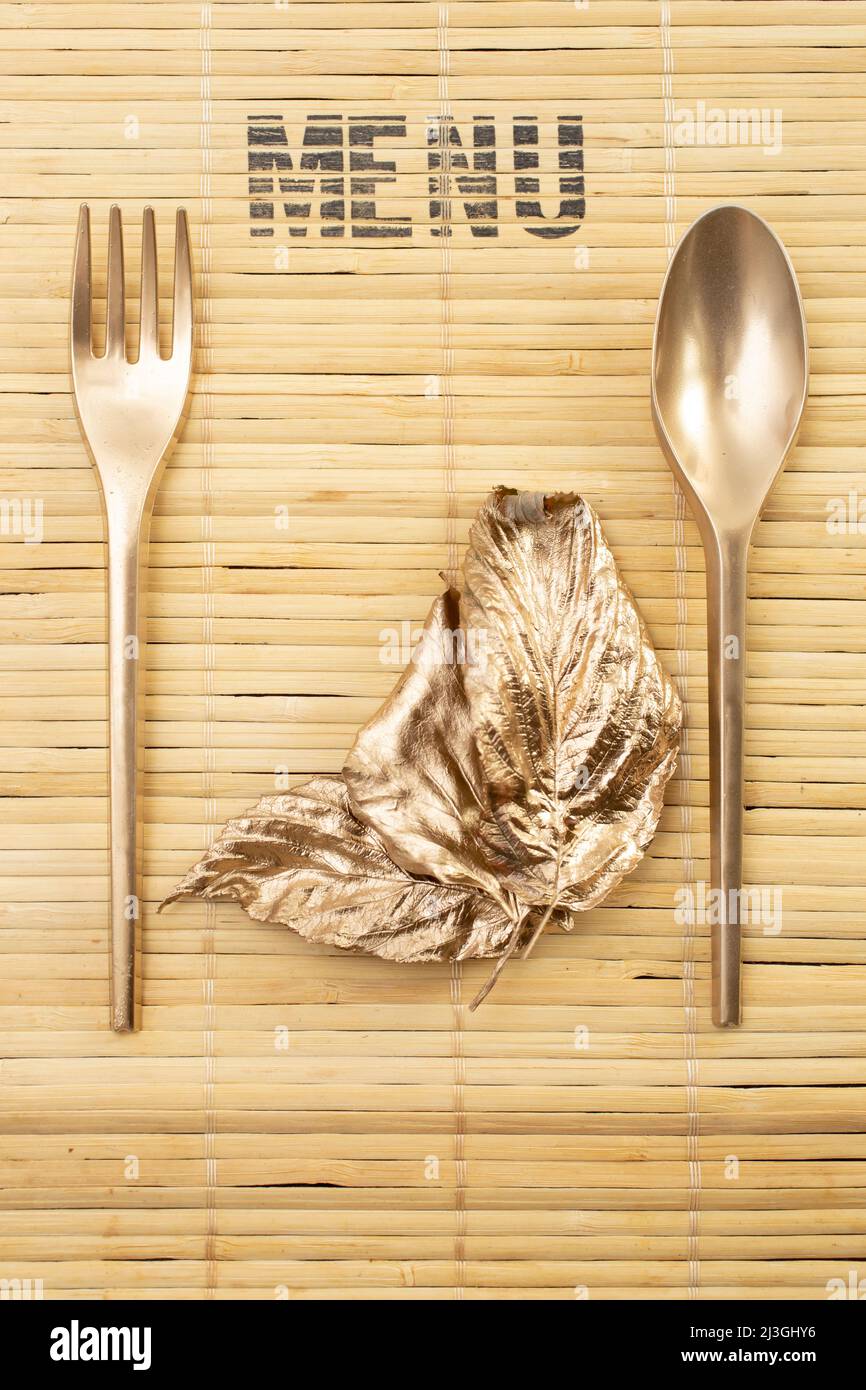 Golden menu template hi-res stock photography and images - Alamy