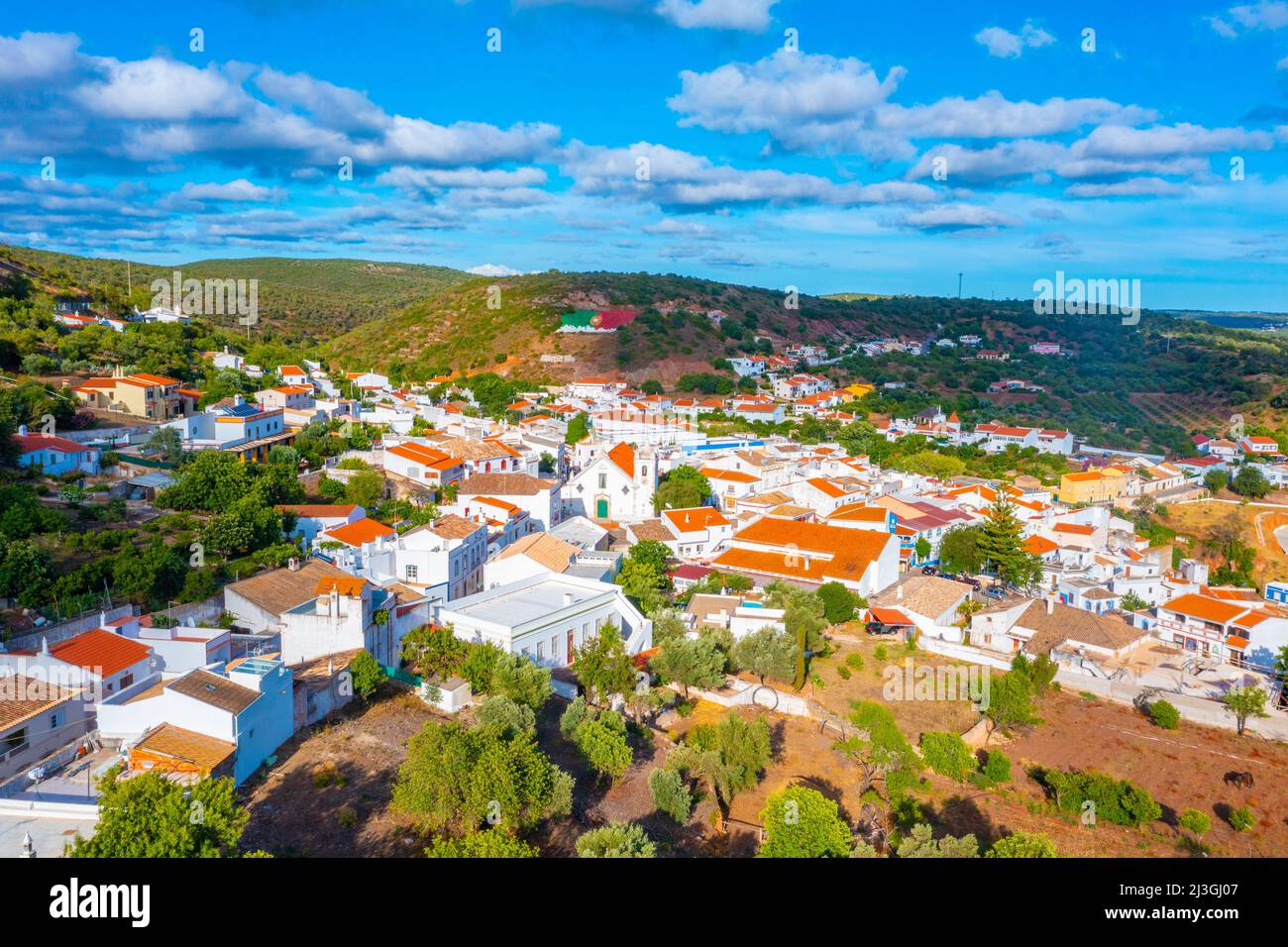 Aerial view of Portuguese village Alte Stock Photo Alamy