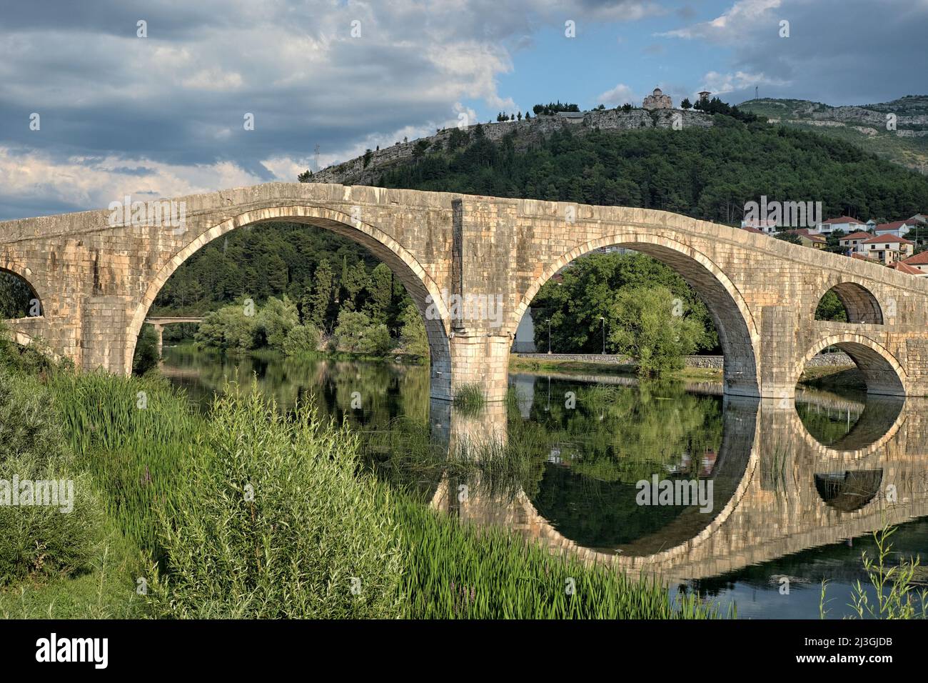 Arslanagic Bridge on Trebisnjica River in Trebinje, Bosnia And Herzegovina Stock Photo