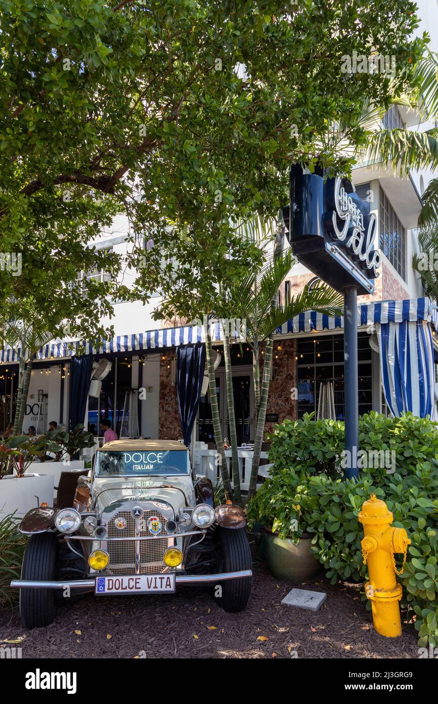 United States, Florida, Miami, Miami Beach, Art Deco district, vintage