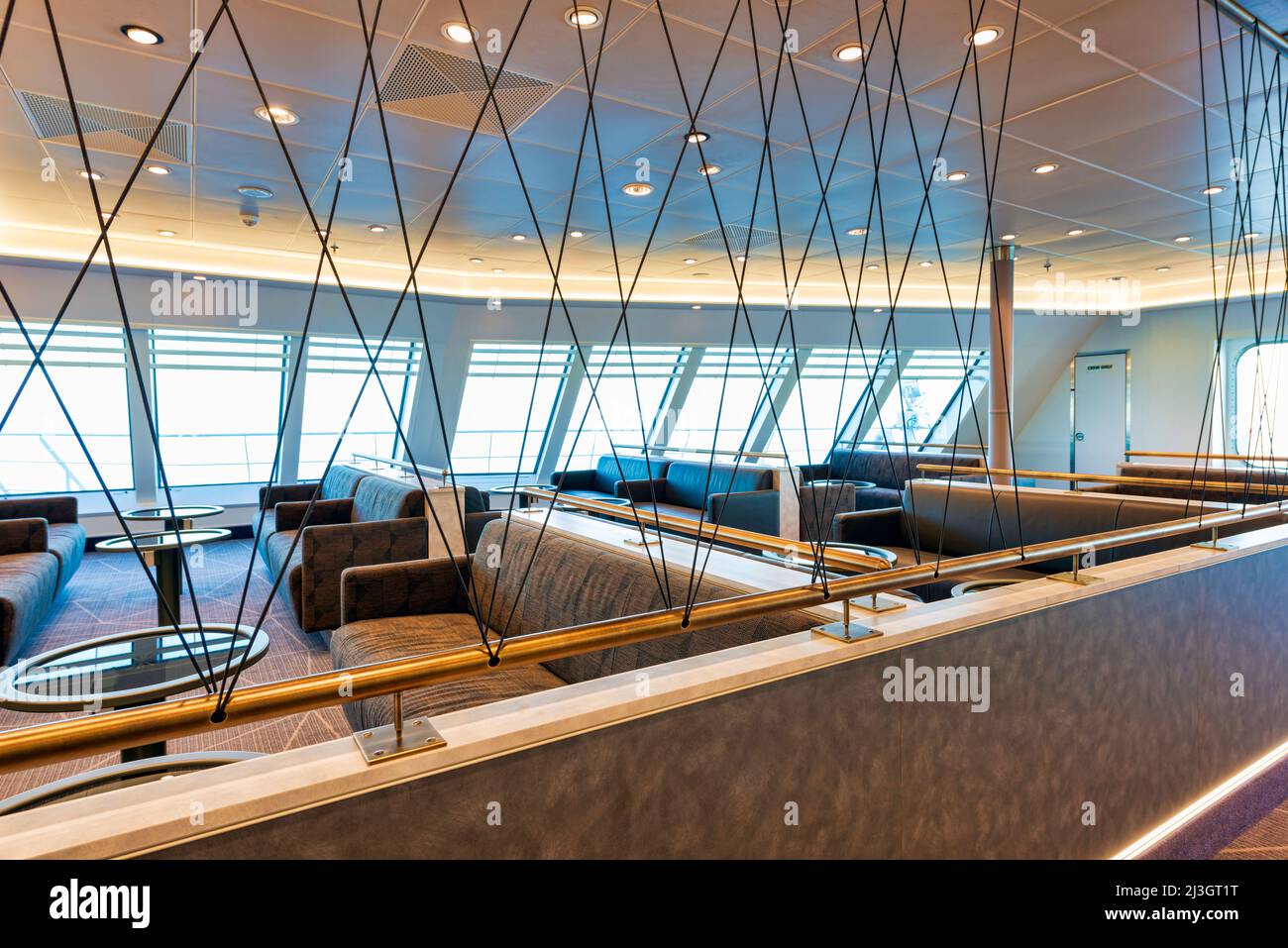 Onboard the ferry W.B.Yeats, operated by Irish Ferries on routes from