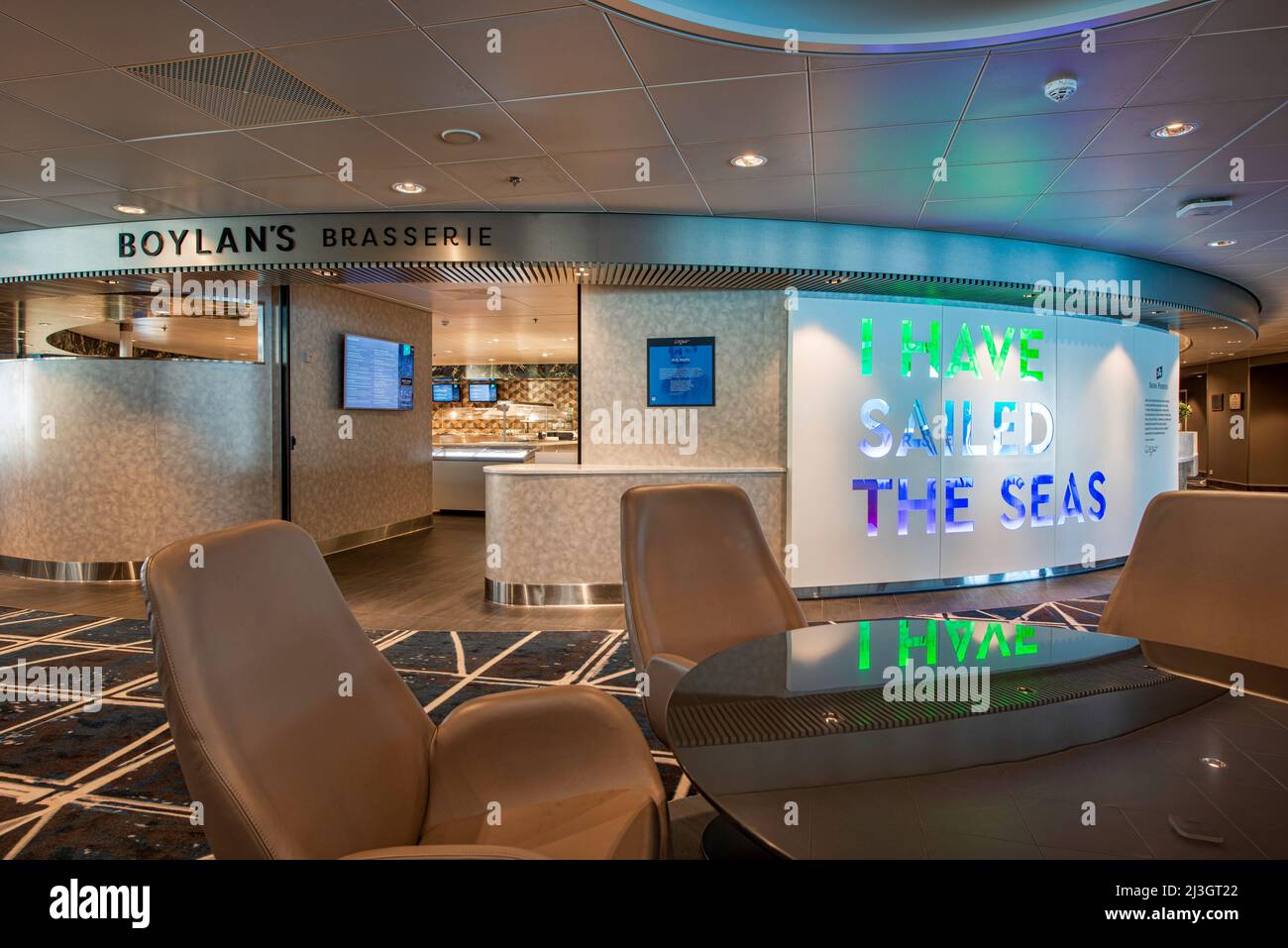 Onboard the ferry W.B.Yeats, operated by Irish Ferries on routes from