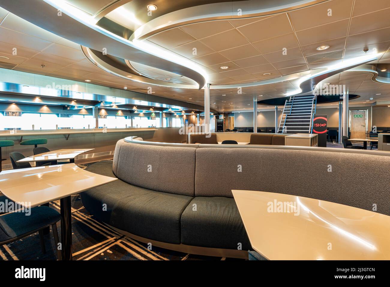 Onboard the ferry W.B.Yeats, operated by Irish Ferries on routes from