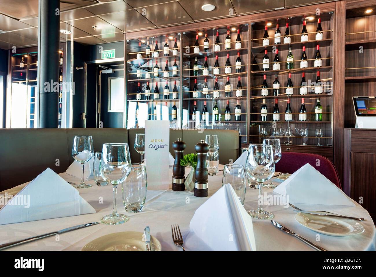 Onboard the ferry W.B.Yeats, operated by Irish Ferries on routes from