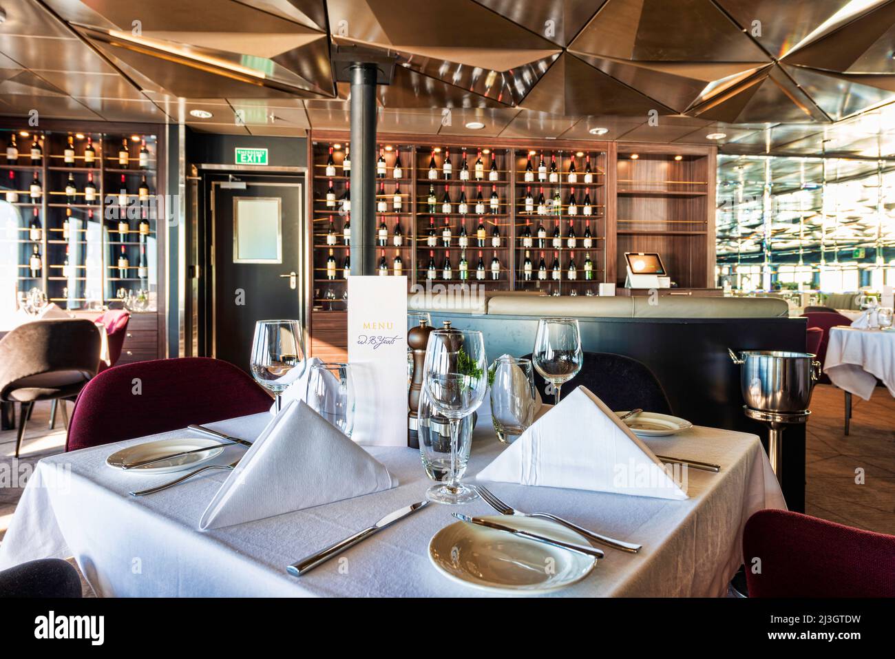 Onboard the ferry W.B.Yeats, operated by Irish Ferries on routes from