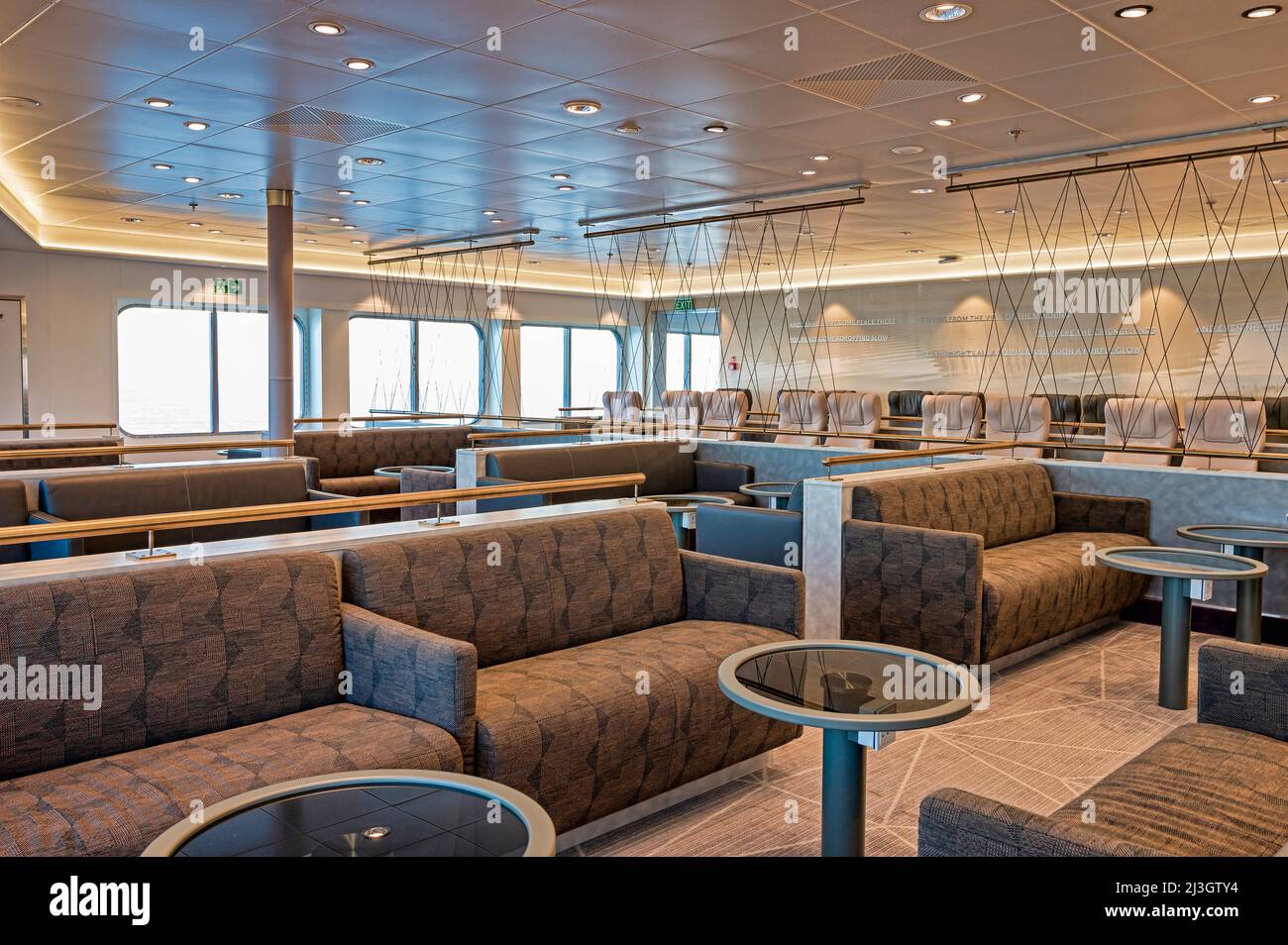 Onboard the ferry W.B.Yeats, operated by Irish Ferries on routes from