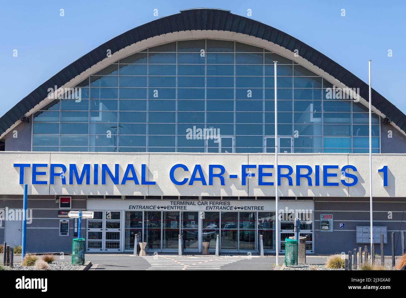 France, Manche, Cotentin, Cherbourg-Octeville, cross-Channel ferry terminal Stock Photo