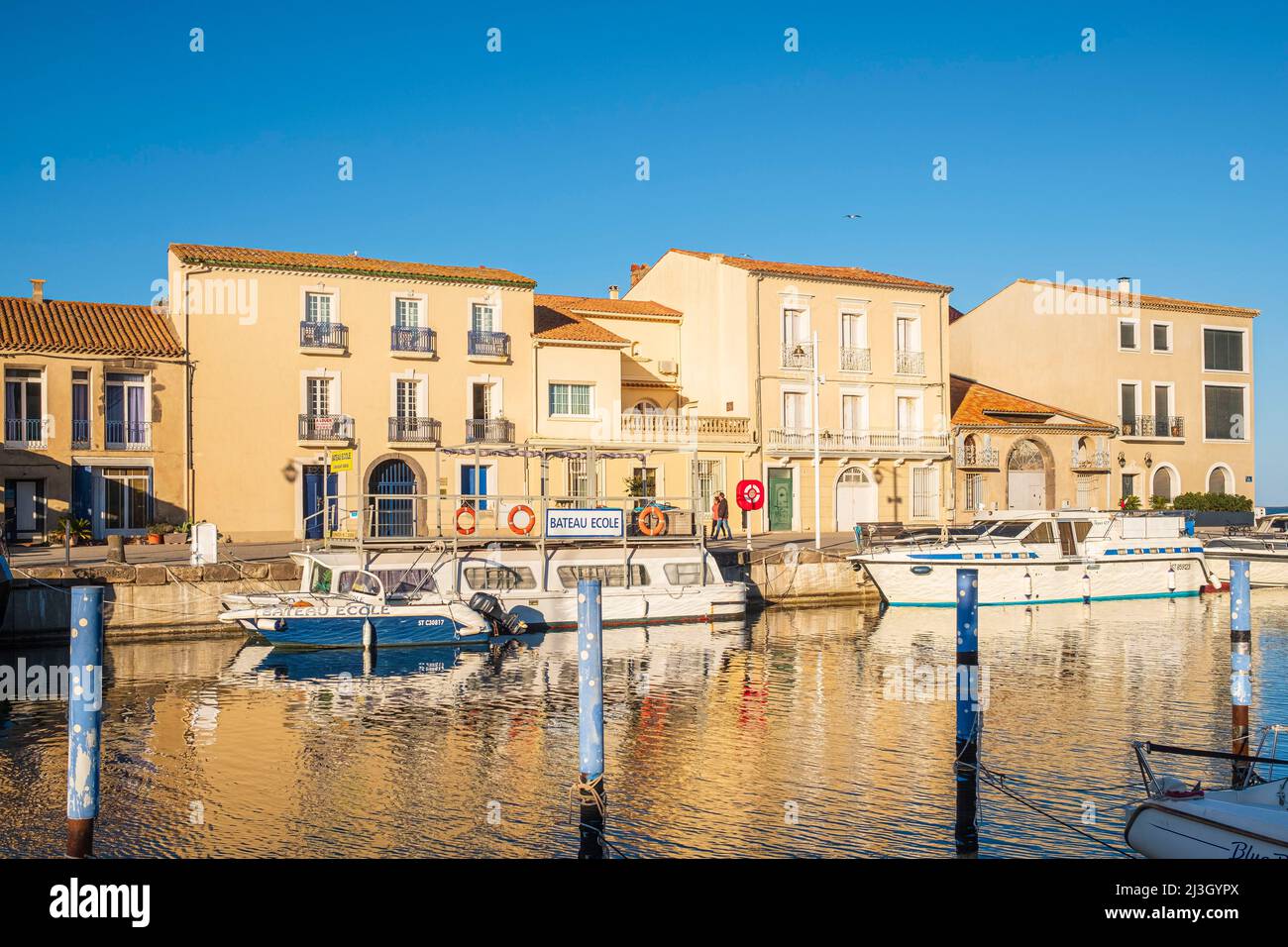 France, Herault, Marseillan, village on the banks of the Etang de Thau, port of Marseillan-Ville Stock Photo