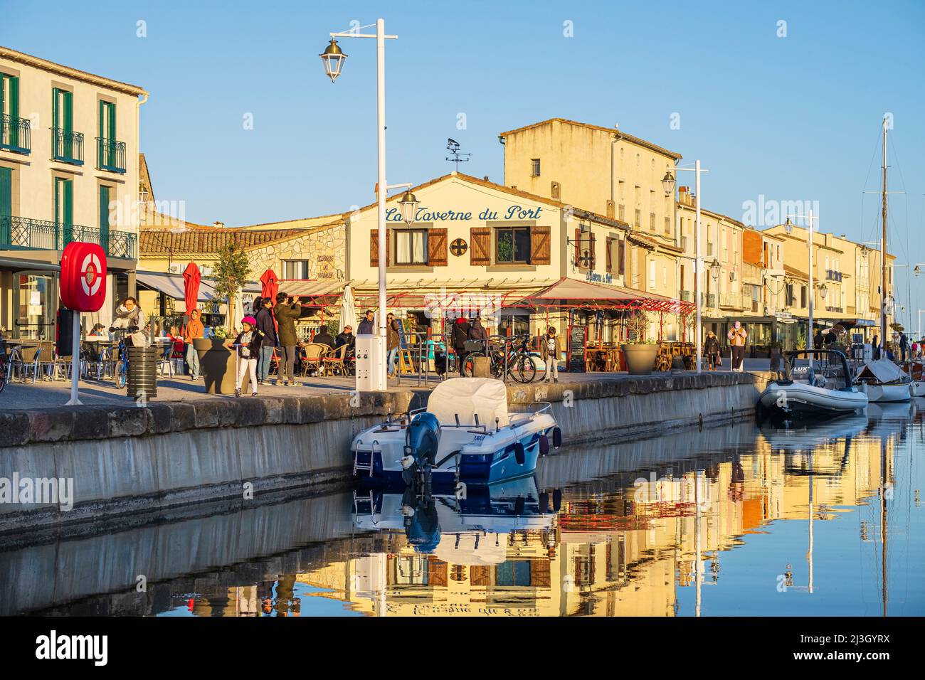 France, Herault, Marseillan, village on the banks of the Etang de Thau, port of Marseillan-Ville Stock Photo