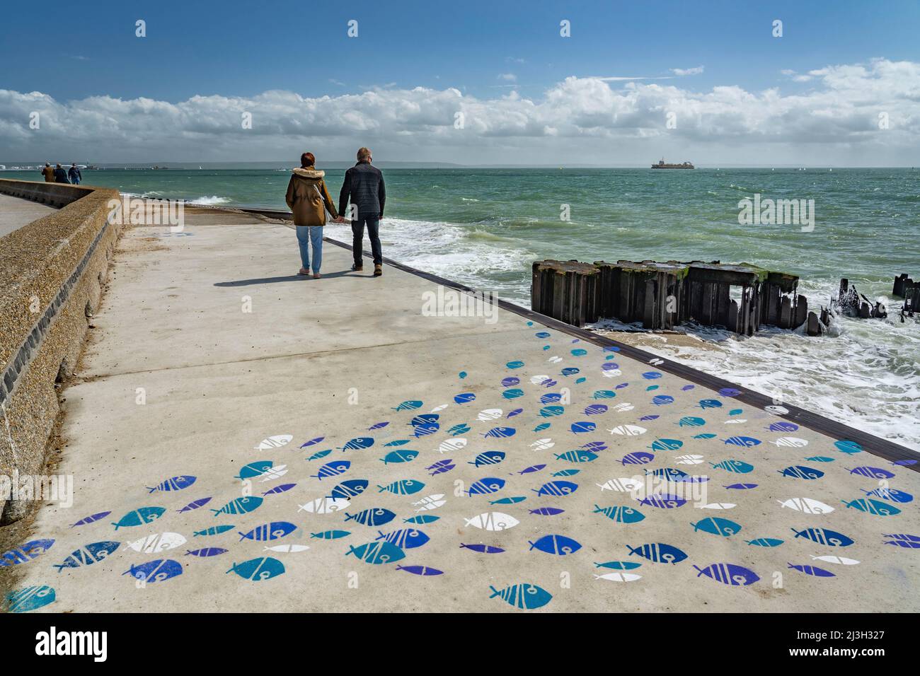Mural seaside promenade hi-res stock photography and images - Alamy