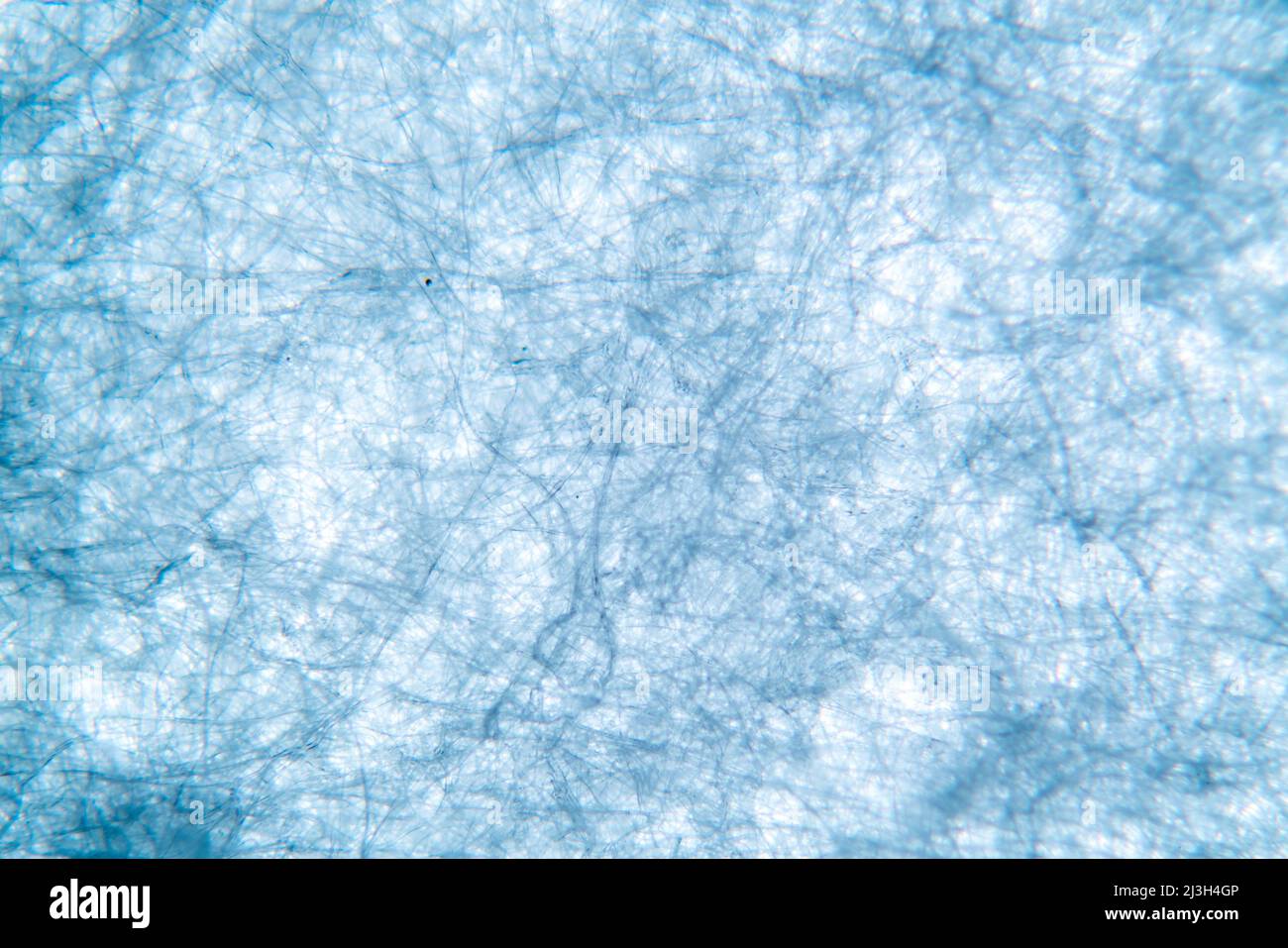 Nonwoven Synthetic Material for Air Filter Under Microscope Stock Photo