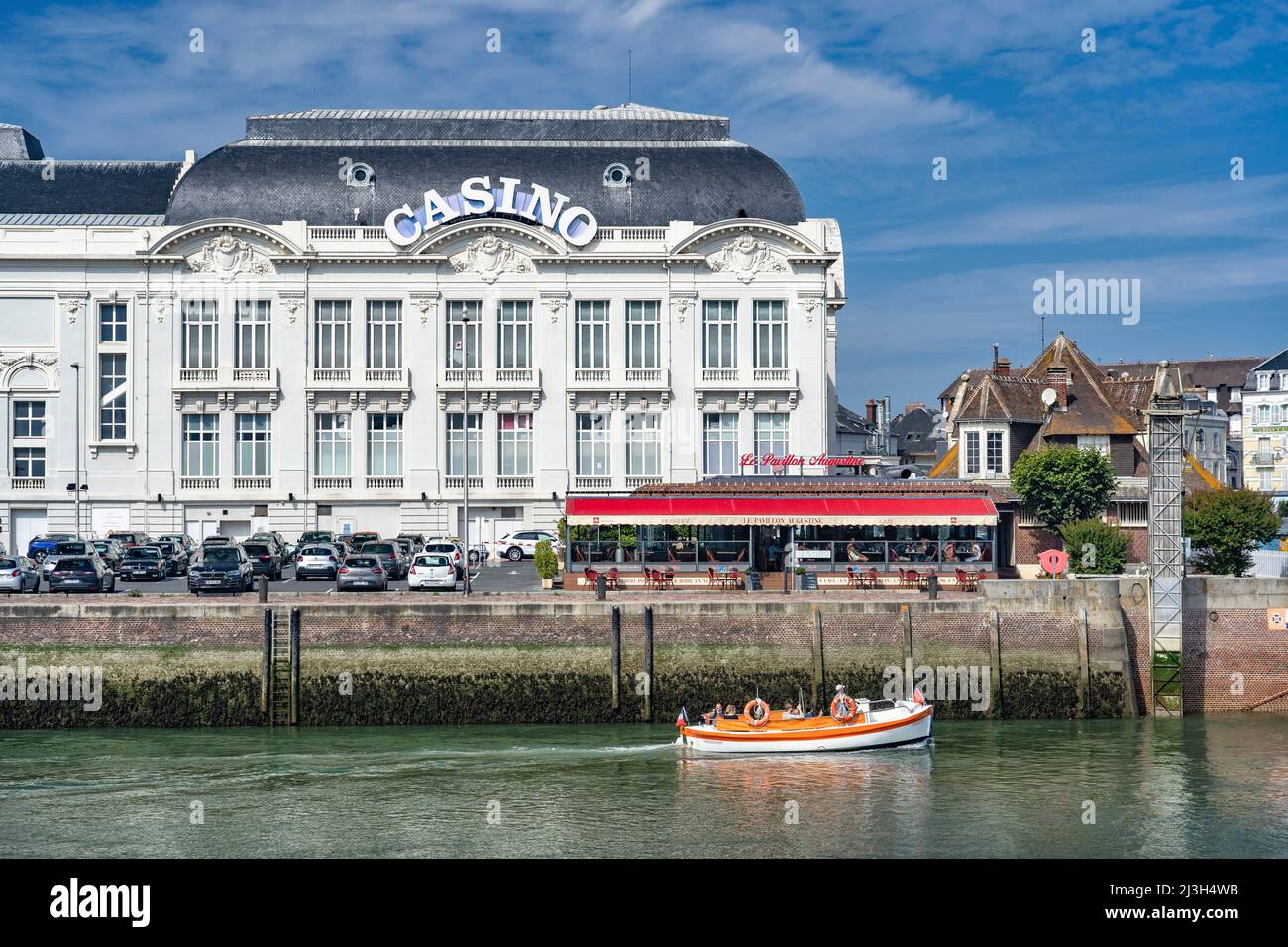 France, Normandie, Calvados, Cote Fleurie, Trouville sur Mer, the casino Stock Photo