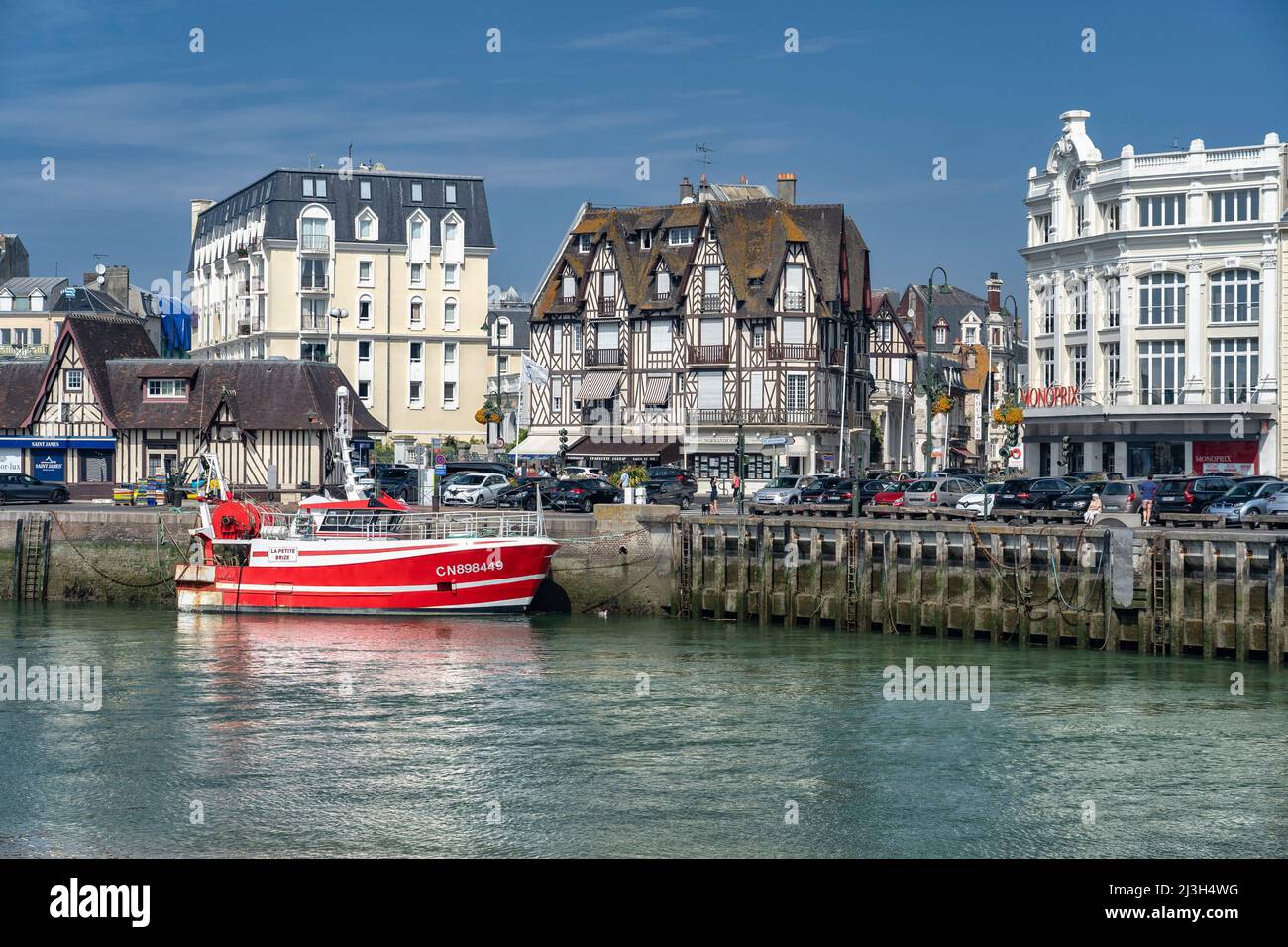 France, Normandie, Calvados, Cote Fleurie, Trouville sur Mer Stock Photo