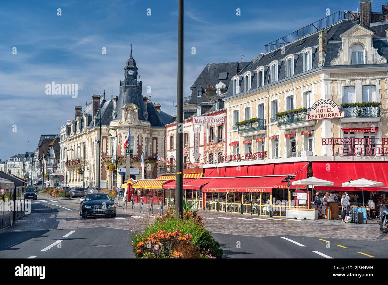France, Normandie, Calvados, Cote Fleurie, Trouville sur Mer Stock Photo