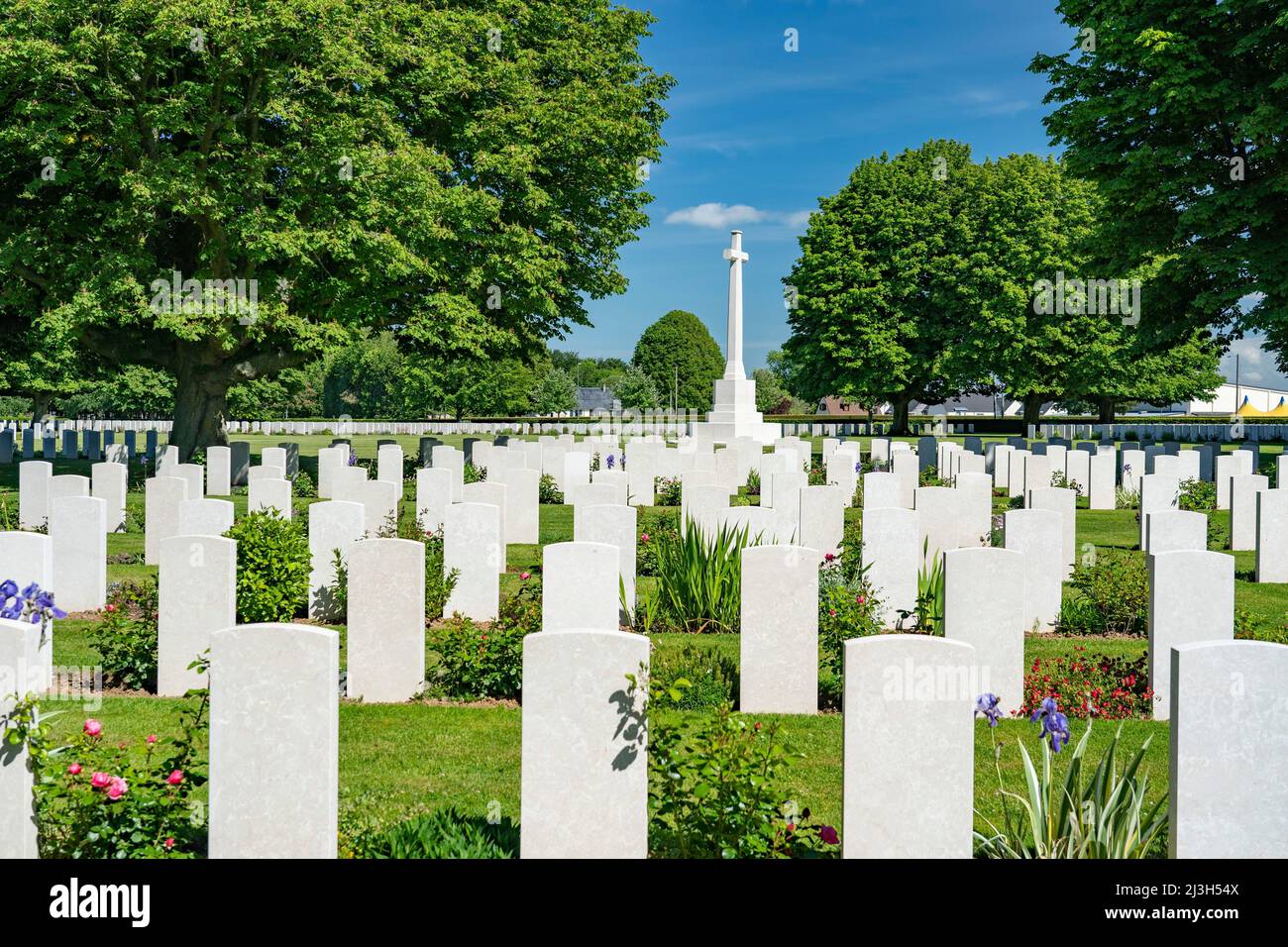 France, Basse Normandie, Calvados, Bayeux, Bayeux British Military Cemetery Stock Photo