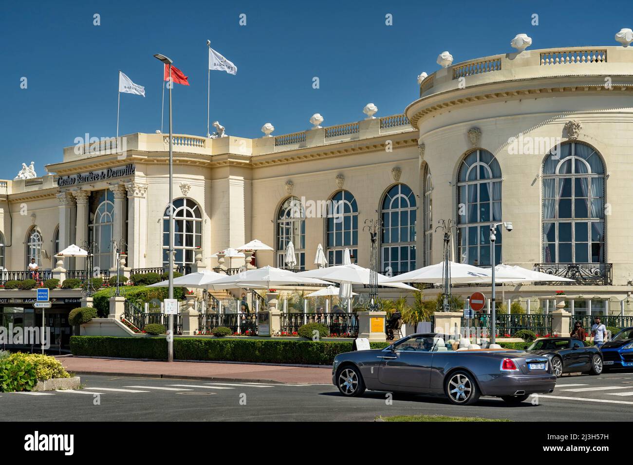 France, Normandie, Calvados, Cote Fleurie, Deauville, Casino Barrière Stock Photo