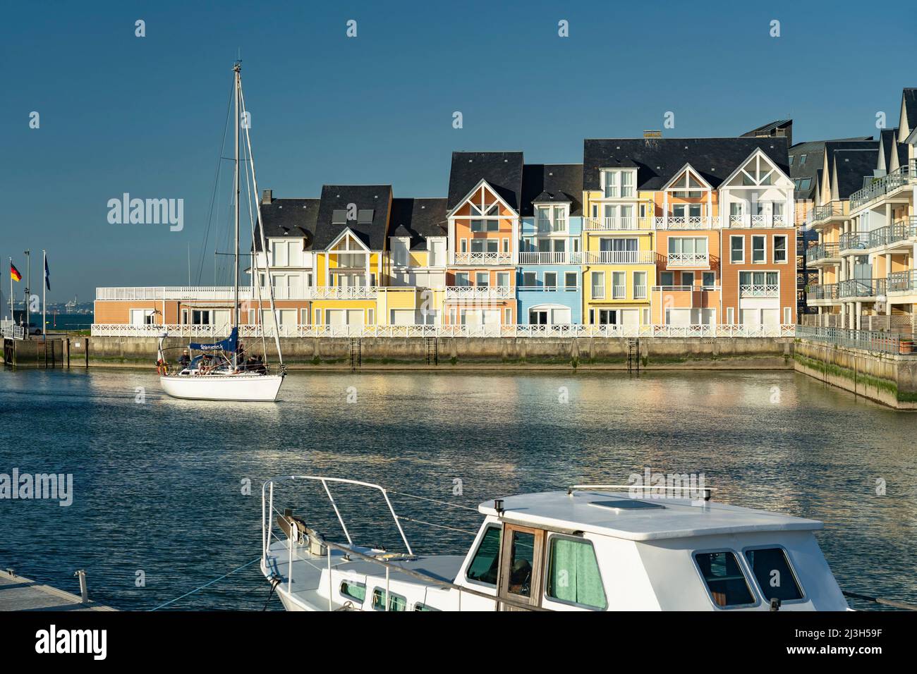 France, Normandie, Calvados, Cote Fleurie, Deauville, the port of Deauville  Stock Photo - Alamy
